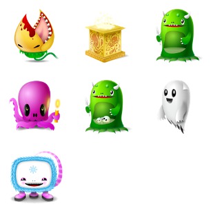 Monsters icon sets preview