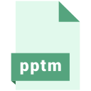 file, format, pptm icon