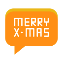 conversation, merry, christmas, message, text, greeting icon