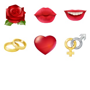 Large Love icon sets preview