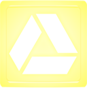 box, yellow, google, light, glowing, drive icon