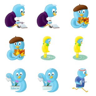 Seasons Tweeting icon sets preview