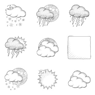 Sketchy Weather icon sets preview