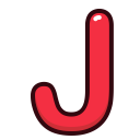 j, letters, alphabet, letter, red icon