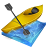 kayak, slalom icon