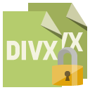 file, divx, lock, format icon