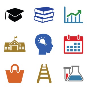 Higher Education Set icon sets preview