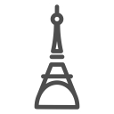 country, city, france, paris, tower, view, sight icon