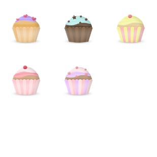 Cupcake icon sets preview