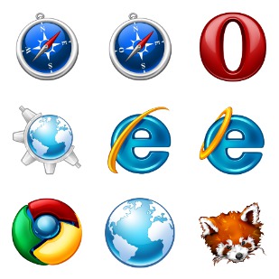 Browsers icon sets preview