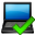 laptop, accept icon