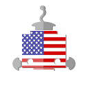 telegram, united states of america, bot, us, flag, robot, usa icon