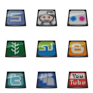 OLED Social Icons icon sets preview