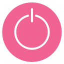 on, circle, style, turn, off icon