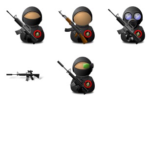 Elite Soldiers Weapons icon sets preview