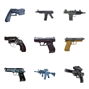 Guns icon sets preview
