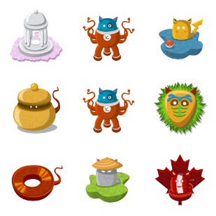 Basket Monsters icon sets preview