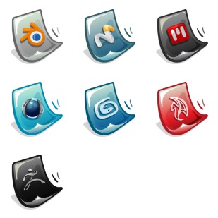 3D Software icon sets preview