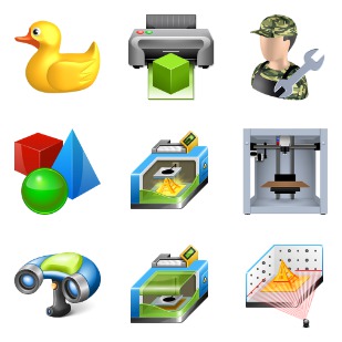 Free 3d Printer Icon Set icon sets preview