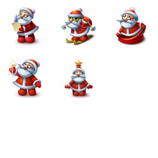Santa Claus icon sets preview