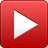 video, play, youtube, white, red, pause, button icon
