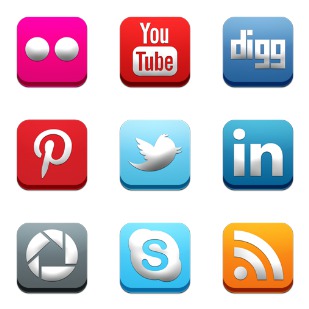 Classic 3D Social icon sets preview