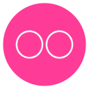 outline, flickr, social-media, circle icon