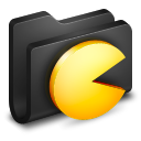 Games Black Folder icon