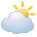 Weather cloud sun icon
