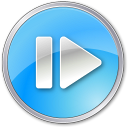 Step Forward Pressed Blue icon