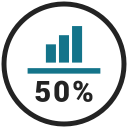 bar chart, business graph, graph, business growth, fifty icon
