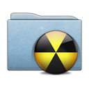 folder, burn, blue icon