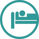 bed, patient, hospital icon