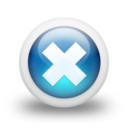 Glossy 3d blue orbs2 133 icon