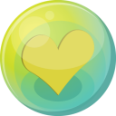 heart yellow 5 icon