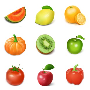 Fruit And Vegetable icon sets preview
