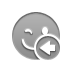 smiley, wink, left icon