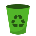 empty, bin, recycling icon