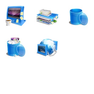 Blue icon sets preview
