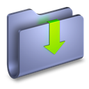 Blue, Downloads, Folder icon