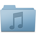 Blue, Folder, Music icon