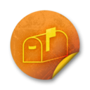 orange,grunge,sticker icon