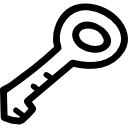 Key hand drawn outline icon