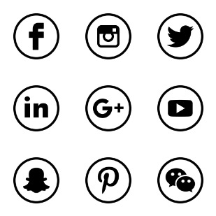Rounded Social Media set icon sets preview