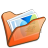 orange, folder, mypictures icon