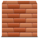 bricks, firewall icon