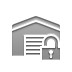 open, warehouse, lock icon