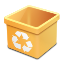 trash yellow empty icon