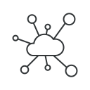 networking, files, communication, social, connection, cloud, databank icon