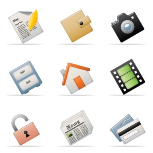 Diagram icon sets preview